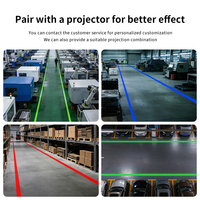 Proyector de Líneas de Advertencia Láser con Soporte Ajustable para Seguridad de Peatones y Montacargas en Almacenes