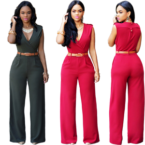 T Selling Femmes Sexy Sans Manches Bandage <span class=keywords><strong>Jumpsuit</strong></span> Avec Taille Haute Long Pantalon pour Gym Wlesale Romper Pantalon - Product Image 1