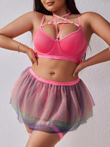 Ensemble de lingerie sexy pour femme, jupe à nouer, style Spicy Girl, tendance et très demandé, vêtements féminins séduisants et originaux - Product Image 2