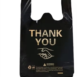 ถุงเสื้อยืด HDPE โพลีเอทิลีนความหนาแน่นสูง พร้อมหูเชื่อมแข็งแรงสำหรับการช้อปปิ้งประจำวัน - Product Image 1