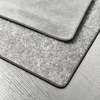 Tapis de bureau en feutre pour ordinateur et souris, 36x15,7 pouces, gris foncé, style gaming, en caoutchouc naturel, rectangulaire, non toxique, en stock
