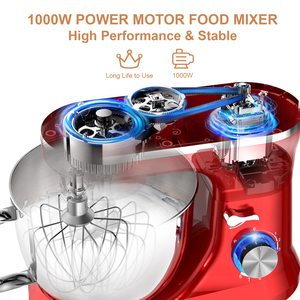 เครื่องผสมอาหารแบบตั้งโต๊ะ Home Kitchen OEM Impastatrice ขนาด 4.5 ลิตร 5.5 ลิตร พร้อมโถผสมสแตนเลส สำหรับร้านอาหารและครัวเรือน - Product Image 5
