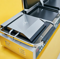 Großhandel Elektronischer Tischgrill, Kommerzieller Doppelplatten-Kontaktgrill, Haushalts-Panini-Grill aus Edelstahl, Einfache Reinigung, CE-zertifiziert