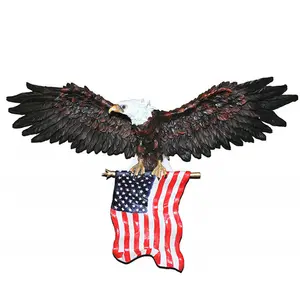 Adler harz 31 Zoll Amerikanischen Bald Eagle Skulptur, Patriotischen American Eagle Wand Skulptur Statue Büro Wohnkultur Geschenk