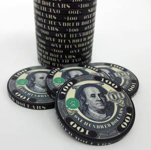 Fiches da Poker in Ceramica Personalizzate OEM ODM con Presidenti Deceduti, 500 Fiches per Uso in Club di Poker, Prodotte in Cina - Product Image 3