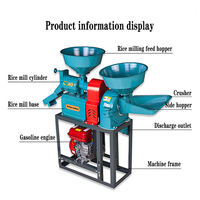 Nouvelle machine à décortiquer le riz électrique/diesel/essence automatique mini-commerciale pour la maison, moulin à céréales 150-300 kg/h