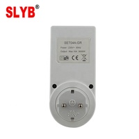 Enchufe Inteligente SLYB con Enchufe Europeo, Temporizador Eléctrico Digital Programable Automático de 16A, 24 Horas, SET04A-GR, 220V