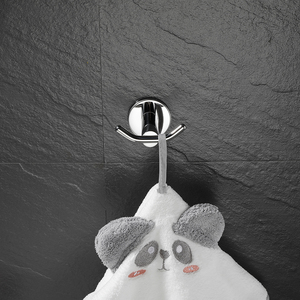 Accesorios de hardware de baño de lujo modernos, barra de toalla de acero SS304 multifuncional, acabado brillante, accesorios de plomería para hoteles cromados - Product Image 2