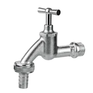 TMOK 1/2"*3/4" Brass Chrome-Plated Polishing Verchromt Auslaufventil Outlet Valve Water Tap Faucet Bibcock