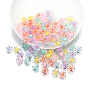 Acrylic Flower <b>Beads</b> Transparent Colored Loose Spacer <b>Beads</b> For Bracelet Making DIY Jewelry Accessories - Product Image 4