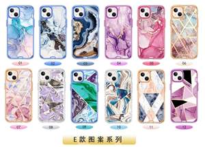 Lujo 3 en 1 360 cubierta completa híbrido TPU PC teléfono protector mármol diseño teléfono funda para 14 15 pro 15 pro Max - Product Image 6