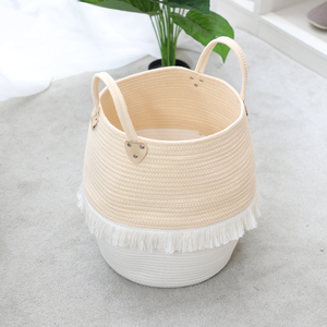 Lovely and nice design practical household using round cotton <strong>rope</strong> <strong>basket</strong> wholesale - Product Image 3