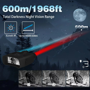 Jumelles et lunettes de vision nocturne numérique infrarouge 4K avec carte mémoire de 512 Go pour l'enregistrement photo et vidéo - Product Image 3
