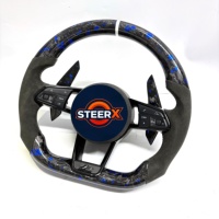 Volant en fibre de carbone forgée pour Audi A1 A3 A4 A5 A6 A7 R8 RS3 RS5 C7 Q5 Q7 S3 S4 S5 TT B8 B9 - Prise en charge de toute personnalisation
