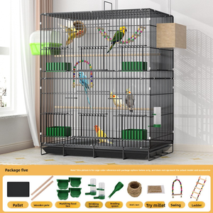 Grote Tweelaagse Luxe Vogelkooi Solide Patroon Opvouwbaar Ijzeren Plastic Bakje Eenvoudige Metalen Handige Doos Voor Reptiel - Product Image 3