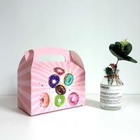 Boîtes d'emballage en papier avec logo personnalisé Eco Friend de qualité alimentaire imprimé pliable pour gâteau nourriture cookie pain pâtisserie donut macaron