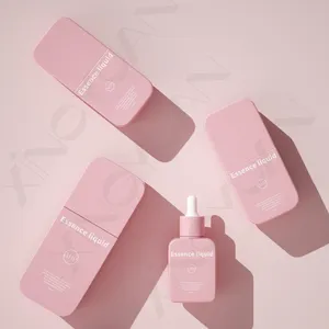 heiß rosa hautpflegeflaschen lotion und sprühflaschen set verpackung schraubverschluss kundenspezifisch für kosmetik quadratische kunststoff-sprühflasche