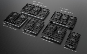 Nuovo Fornello <span class=keywords><strong>a</strong></span> <span class=keywords><strong>Gas</strong></span> Europeo di Alta Gamma con Piano in Vetro Temperato NANO Satinato, 4 Fuochi in Ghisa con Grande Fiamma - Product Image 2