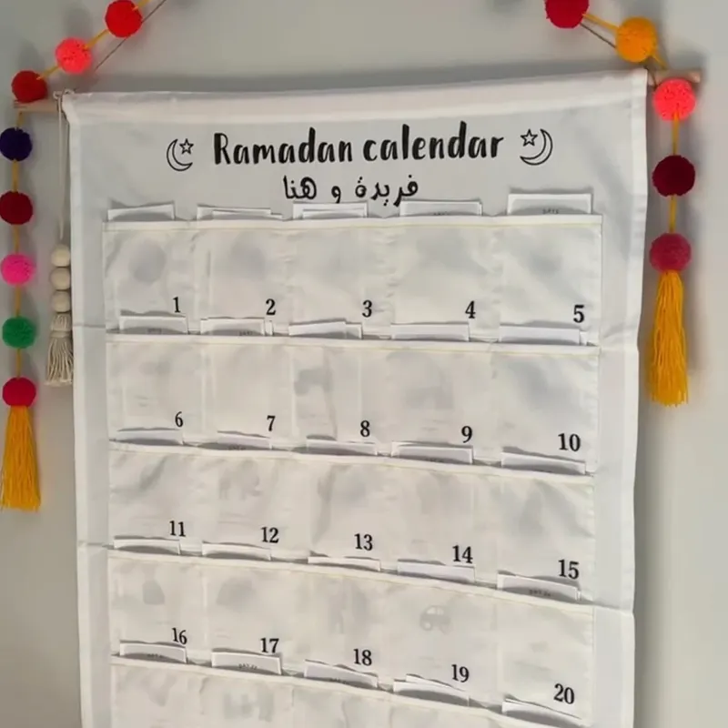 Calendario di feltro Ramadan all'ingrosso Eid Mubarak decorazioni festa musulmana decorazioni regali per bambini Ramadan Kareem Eid