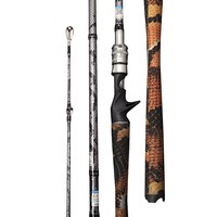 Canne à pêche rotative super légère en 2 sections, en fibre de carbone, pour poisson-chat, 7'6'', série Big Cat, canne de lancer/spinning