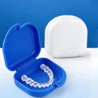 Boîte de rangement orthodontique premium mince pour gouttières transparentes et protège-dents, sans BPA