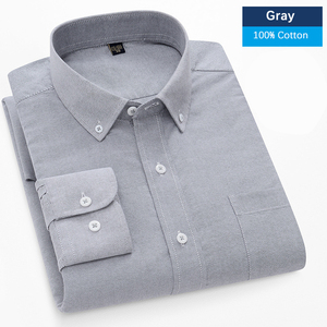 ChenYue nuova moda Business camicie da uomo Custom tinta unita in cotone <span class=keywords><strong>Oxford</strong></span> <span class=keywords><strong>camicia</strong></span> all'ingrosso con tasca <span class=keywords><strong>Slim</strong></span> <span class=keywords><strong>Fit</strong></span> - Product Image 6