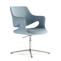 Fauteuils de bureau et de loisirs design, modernes et élégants, avec dossier évidé, en mousse moulée par injection bicolore, pour mobilier contracté