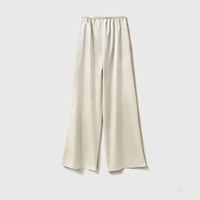 Pantalon en satin anti-rides haut de gamme importé du Japon Triacétate double face avec fermeture élastique mi-taille jambes longues