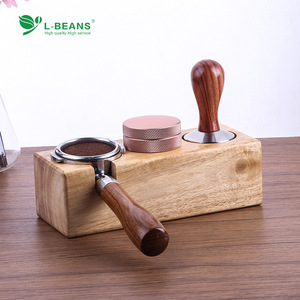 Support en bois pour tamper à café Three Beans 58 mm, support de rangement pour comptoir de bar, support de poignée - Product Image 3