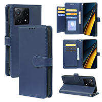 Étui portefeuille en cuir PU à rabat pour Xiaomi 14T Pro 14T Civi 5 4 Pro 14 Pro 13 Ultra 12 avec porte-cartes magnétique et béquille