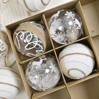 Nouveauté : Boules de Noël créatives en plastique, 9 pièces, exquises, avec paillettes électro-plaquées, ornements modernes de luxe pour suspendre à l'arbre
