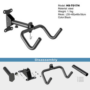 Support <span class=keywords><strong>mural</strong></span> en acier allié pour <span class=keywords><strong>vélo</strong></span> Crochet de rangement pliable pour garage Support intérieur <span class=keywords><strong>horizontal</strong></span> pour vélos de route de montagne d'extérieur - Product Image 4