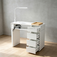 Table de Manucure Moderne de Luxe en Bois, Multifonctionnelle, Facile à Nettoyer, Écologique, pour Salon, Bar, Usage Commercial, Salle de Séjour, École