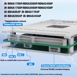 JK-BD4A20S10P JKBMS SMART ACTIVE BALANCE BMS Lifepo4 20S 100A Built-in modul BT FR-4 papan PCB produk 12V/24V - Product Image 5