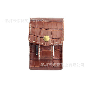 Étui à cigarettes personnalisé en cuir PU, étui à cigarettes universel en cuir imperméable à motif crocodile, étui pour briquet. - Product Image 5
