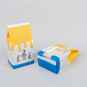 ถุงบรรจุภัณฑ์ขนมปังแซนวิชบรรจุคุกกี้ขนมปังคราฟท์สีขาวพิมพ์ลายเป็นมิตรกับสิ่งแวดล้อม - Product Image 3