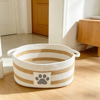 Panier de rangement ovale en corde de coton écologique moderne de haute qualité, multi-usages, avec poignée, panier cadeau pour usage domestique