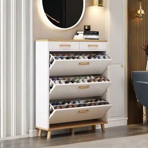 Zapatero Moderno de Madera MDF para <span class=keywords><strong>Apartamentos</strong></span> Pequeños, Mueble Sencillo para el Hogar, Almacenamiento de Zapatos con Puerta Corredera - Product Image 4