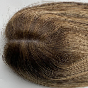 Topper pour femme noué à la main, cheveux humains Remy 100% de haute qualité, styles personnalisés usine Qingdao, Topper pour femme en dentelle HD - Product Image 5