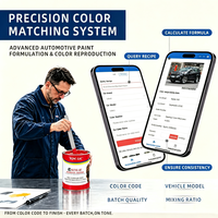 Peinture acrylique de finition rouge pêche B17 2K pour voitures particulières, application au pistolet, peinture automobile acrylique de haute qualité