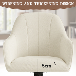 Linen Upholstered Modern Swivel Accent Dining <b>Chair</b> Ergonomic Design 360° Metal Turntable for Hotel and Warehouse Use - Product Image 3