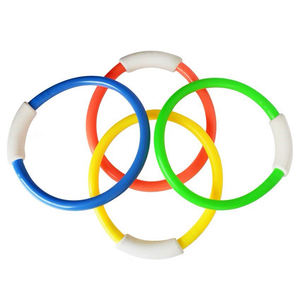 4 Pcs Anneaux de plongée en plastique coloré pour <span class=keywords><strong>piscine</strong></span> Jouets d'été Anneaux d'entraînement de plongée sous-marine pour enfants - Product Image 1