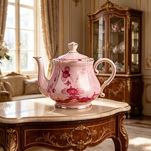 Luxurious Rose-Red Italian-Style Ceramic Bone China Eco-Friendly <b>Coffee</b> Pot <b>Sugar</b> & Milk Jar <b>Set</b> for Hotels and Households - Product Image 2