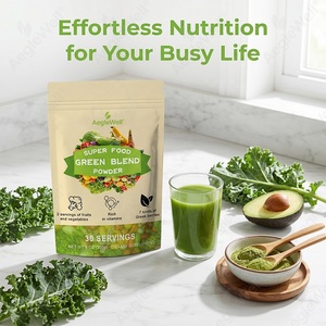 WELLBODY Super Food Green Blend en Polvo, 30 Porciones (300g), Suplemento Dietético Diario de Frutas y Verduras <span class=keywords><strong>para</strong></span> el Apoyo Inmunológico en Adultos - Product Image 4