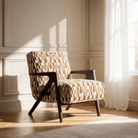 Fauteuil de détente en teck massif de luxe au design moderne et écologique, dossier inclinable, pour salon, bureau à domicile, chambre à coucher