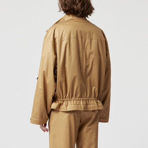 Giacca Bomber Invernale Corta in Ecopelle con Collo a Risvolto, Maniche Lunghe, Vita Alta e Patchwork Bicolore - Product Image 4