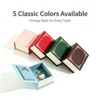 Boîte à bijoux carrée élégante en carton avec rabat, aimantée, pour bagues, boucles d'oreilles, colliers et pendentifs – Coffret cadeau le plus vendu