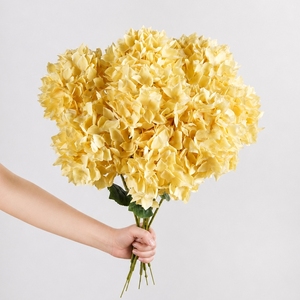 Tiges de fleurs d'hortensia artificielles en gros, bouquet artificiel en vrac pour la décoration de mariage - Product Image 1