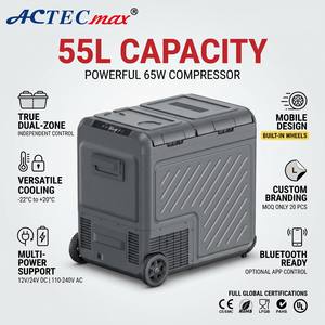 Réfrigérateur <span class=keywords><strong>de</strong></span> voiture ACTECmax Deep Freeze 55L à double porte avec roues, congélateur à double zone 65W, glacière pour véhicule, idéal pour les réunions <span class=keywords><strong>de</strong></span> famille - Product Image 3