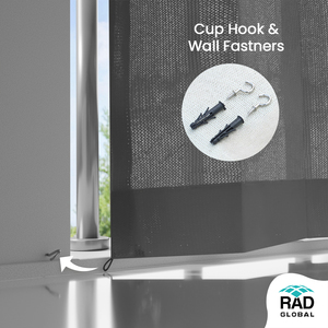 2in1 Waterproof Outdoor Curtain 260 GSM Pebble Grey with Modern Neutral Styling for Elegant Patio <b>Privacy</b> UV Protection - Product Image 4
